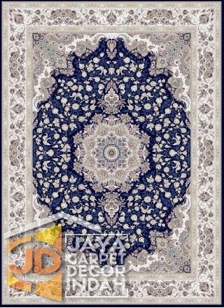 Karpet Permadani Solomon 1200 Reeds POONEH NAVYBLUE 3672 ukuran  150 x 225, 200 x 300, 250x350,300 x 400 cm 